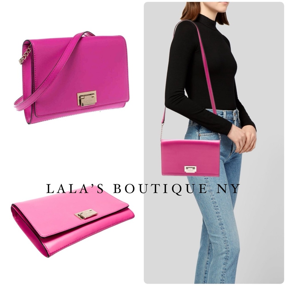 NWT♤Kate Spade Fiona Harwood Place Snapdragon Leather Cross Body Bag.